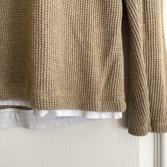 Zara Men’s Waffle Long Sleeve Sweater Size Large - Picture 8 of 9